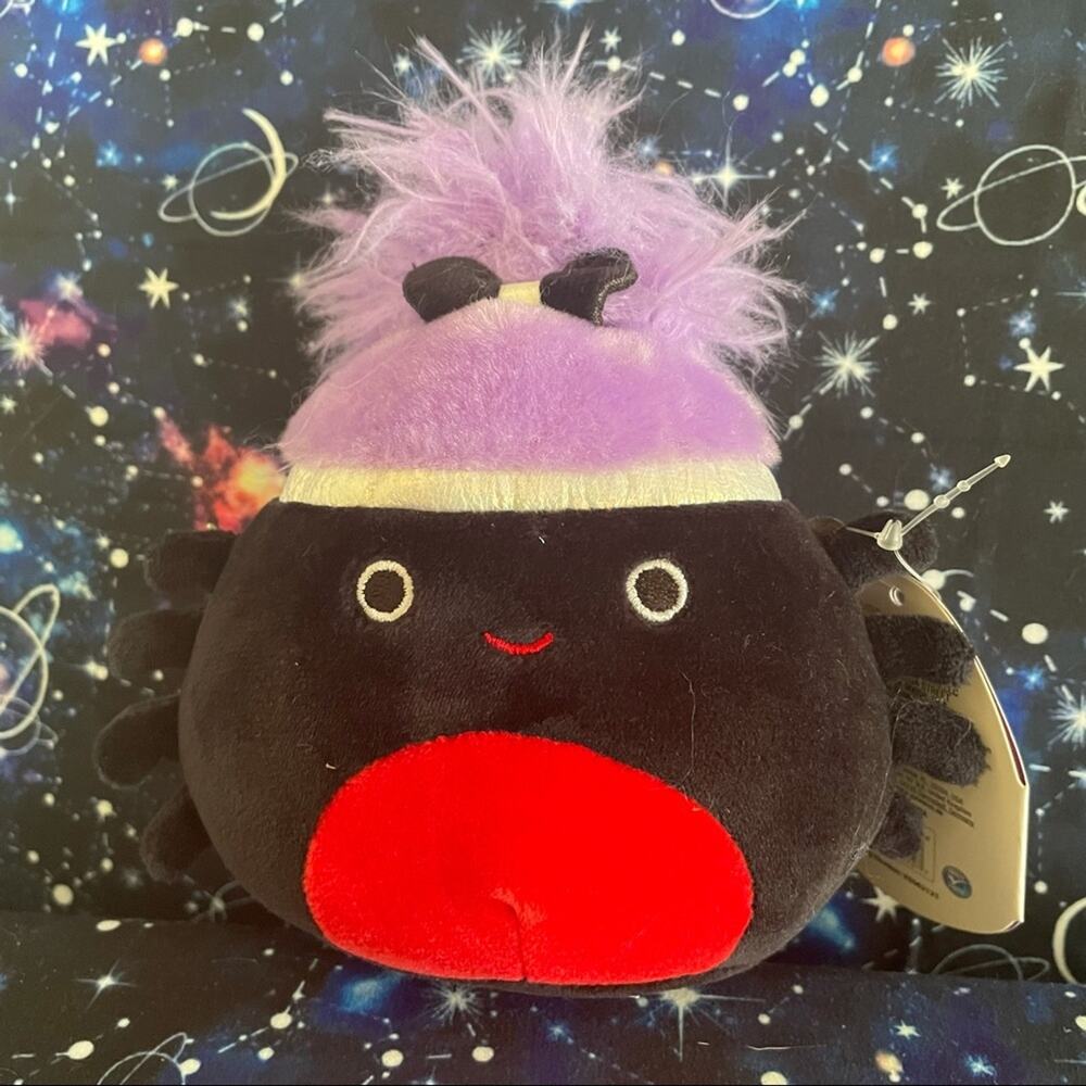 Squishmallows 4.5” Bella the Spider Mini Halloween Stuffed Animal Plush Black